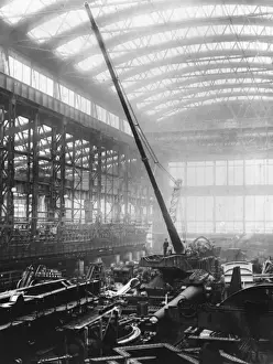 German Paris Gun in Krupp factory, WW1