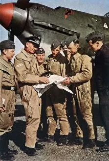 Pilots Collection: German Pilots Briefed