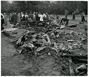 Warsaw Prints: German plane wreckage on the outskirts of Warsaw, Sept 1939