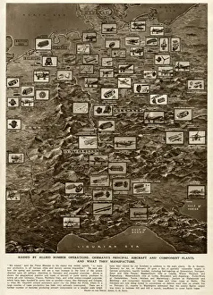 Raiding Prints: German plants raided by Allied bombing, by G. H. Davis
