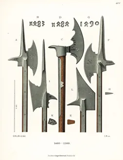 Images Dated 15th November 2019: German pole axe and halberd from the late 15th century
