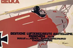 Cockpit Prints: German poster, exhibition of captured aircraft, WW1
