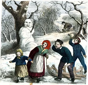 Images Dated 26th April 2018: German print - Four Seasons - Winter
