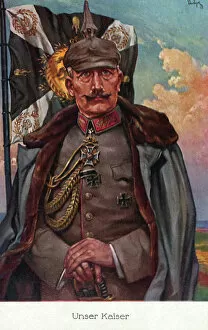 Kaiser Collection: German propaganda postcard, Our Kaiser, WW1