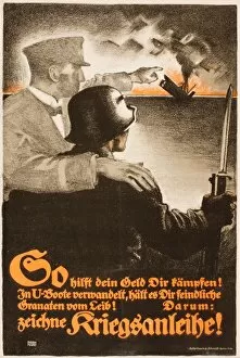 Fundraising Gallery: German propaganda poster, War Bonds, WW1