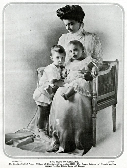 German & Prussian Crown Princess with two eldest sons 1909 German & Prussian Crown Princess with two eldest sons 1909
