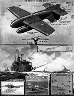 Controlled Prints: German Radio-Controlled Rocket Bomb; Second World War, 1944