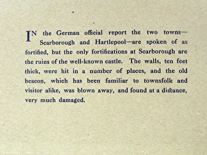 Images Dated 25th April 2012: The German Raid on Scarborough, December 16th 1914