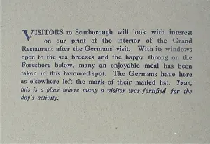 The German Raid on Scarborough, December 16th 1914