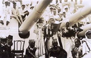 German sailors on the SMS Thetis - Crossing the line German sailors on the SMS Thetis - Crossing the line