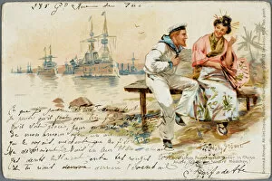 Sailor Gallery: German Seaman chatting up a Chinese girl
