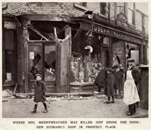 German shell damaged Scarborough 1914