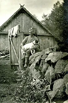 German soldier with his dog, WW1
