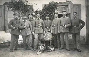 Whitsun Prints: German soldiers on Whitsun postcard, WW1