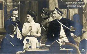 German students with beer glasses