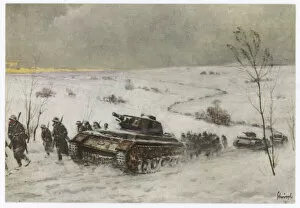 German Tanks Advance