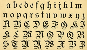 Images Dated 5th January 2017: German text alphabet, upper and lower case A-Z