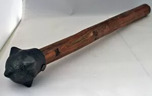 Firearms Collection: German trench club with spiked lead head
