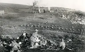 Battle Field Prints: German troops in action near Monastir, WW1