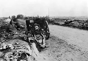 German troops on a road, Western Front, WW1