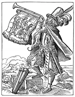 Fanfare Prints: German trumpeter c. 1600