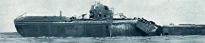 Abandoned Gallery: German U-boat abandoned and partly blown up, 1917