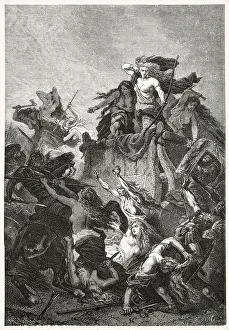 Defend Collection: German women fight to the death to defend the Wagon barricade against the attacking Romans Date