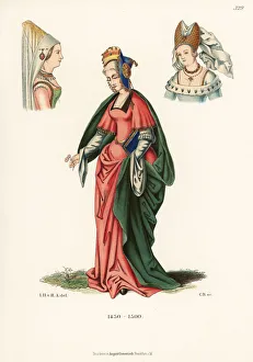 Doublet Gallery: German womens costumes of the late 15th century