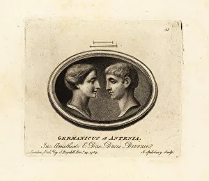 Germanicus Julius Caesar with his mother Antonia Minor
