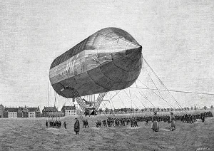 Aluminum Prints: Germany. Aerostation flight test with an aluminum airship