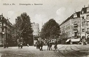 Koln Prints: Germany - Cologne (Koln) - Chlodwigplatz and Severintor