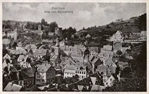 Aachen Prints: Germany - Monschau - Eifel Region - View from Rahmenberg