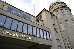 Deutsches Prints: Germany. Munich. Deutsches Museum. Exterior. Facade