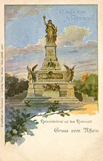 Rudesheim Prints: Germany - Niederwald monument near Rudesheim, Germany
