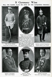Adalbert Gallery: If Germany Wins -- the Kaisers sons, WW1