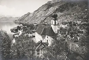 Shores Prints: Gersau, Lake Lucerne, Switzerland