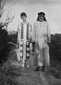 Gertrude Prints: Gertrude Bell with Haji Naji in his garden