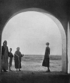 Gertrude Prints: Gertrude Bell looking out into the desert - Iraq