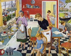 Images Dated 19th May 2017: Getting ready for school - The Promotion of Health Poster