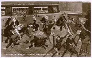 Tumbling Collection: Getting the Wind up - Waverley Steps, Edinburgh, Scotland