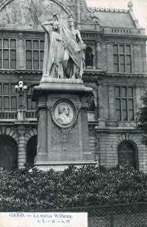Ghent (Gand), Belgium - Monument to Jan Frans Willems (1793-1846 Ghent (Gand), Belgium - Monument to Jan Frans Willems (1793-1846