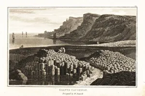 Mineralogy Prints: Giant basalt columns at Giant's Causeway