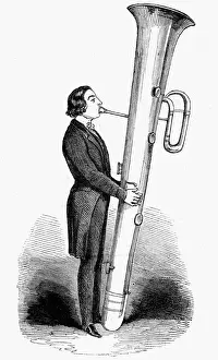 Played Prints: Giant ophicleide played, 1843
