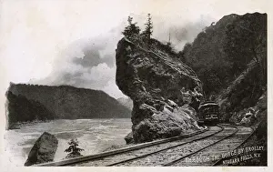 Gorge Prints: Giant Rock and tramcar, Niagara Falls, New York State, USA