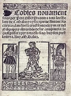 Fetes Prints: GIBERGA, Pere (16th century). Catalan poet. Cobles