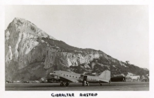 Airstrip Gallery: Gibraltar Airstrip with Douglas Dakota plane