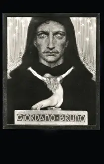 Symbolic Prints: Giordano Bruno - Italian cosmological theorist by Fidus