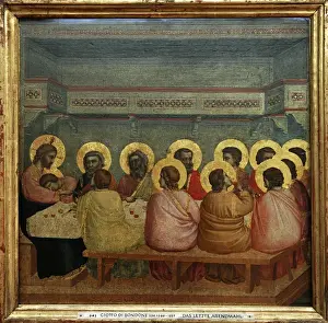 Giotto (1267-1337). Italian painter. Gothic. Last Supper, 13