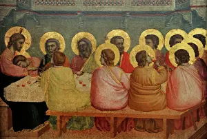 Basilica Prints: Giotto (1267-1337). Italian painter. Gothic. Last Supper, 13