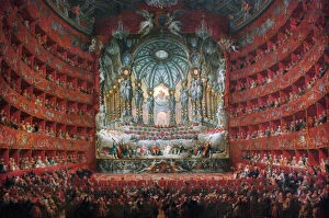 Entertainment Gallery: Giovanni Paolo Panini (1691-1765). Musical party given by Ca